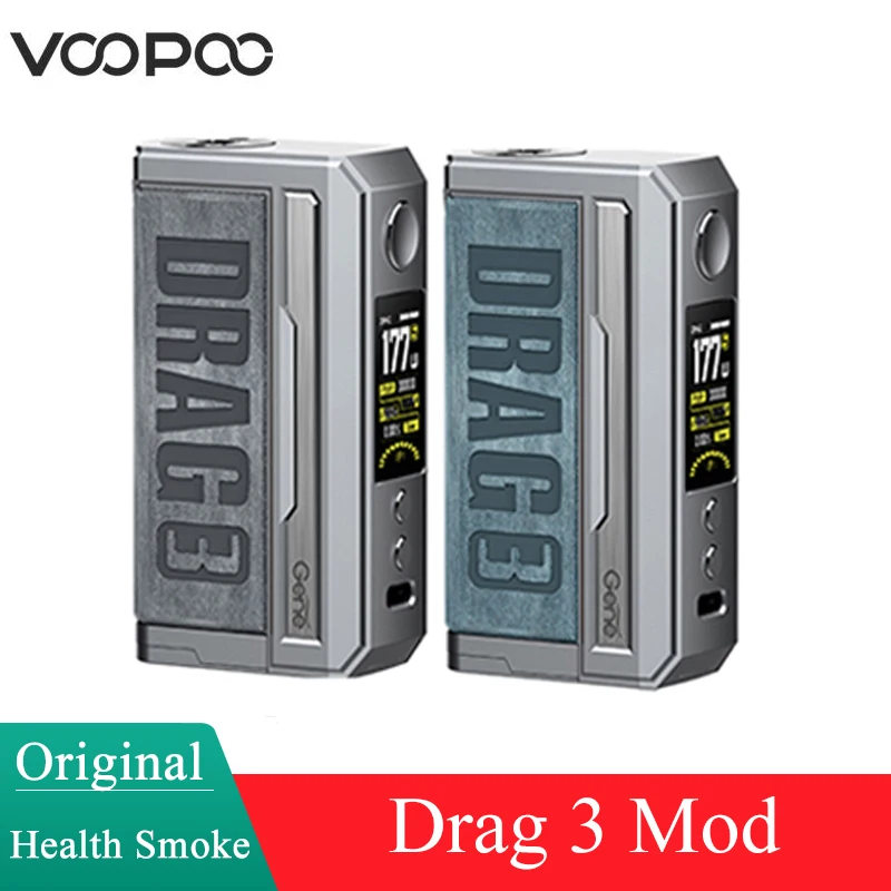 Оригинальный VOOPOO Drag 3 Mod 177W TC MOD Type-C 510 Thread Питание от двойной батареи 18650