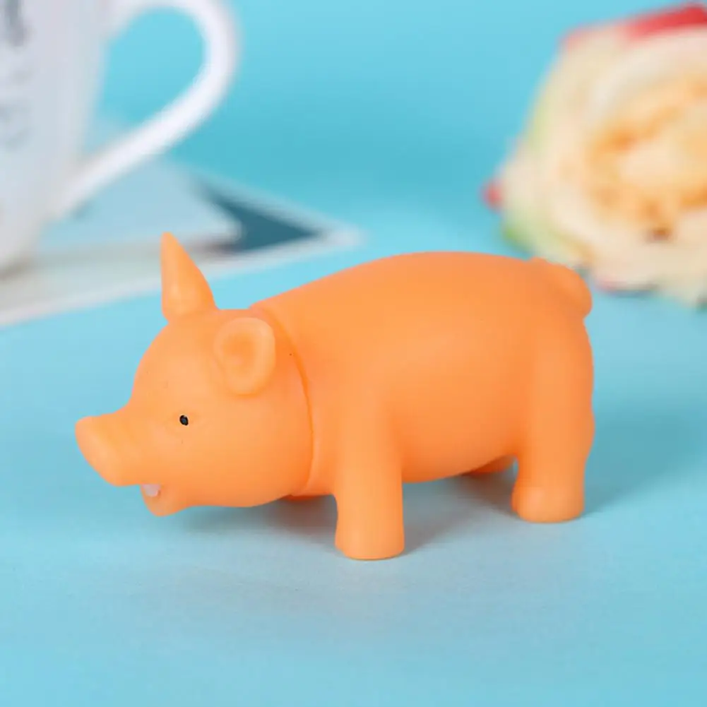 

Squeaky Pig Pet Silicone Squeaker Kids Squeeze Anti Stress Relief Prank Toy Funny Gift