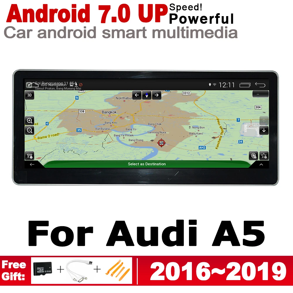 Android 7 0 IPS Автомобильный DVD плеер для Audi A5 8T 8F 2016 ~ 2019 MMI оригинальный стиль Авторадио