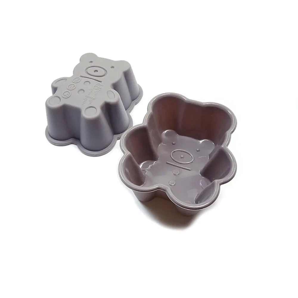 2 шт./лот силиконовая форма для выпечки тортов с милым медведем чашки маффинов