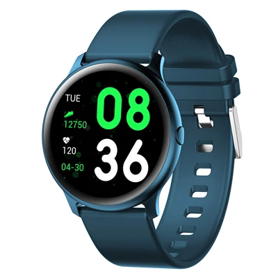 blue HETNGSYOU, женские Смарт-часы, сердечный ритм, кислород крови, спортивные, Bluetooth, мужские, фитнес, Trakcer KW19, умные часы для телефона на базе Android IOS - Цвет: blue
