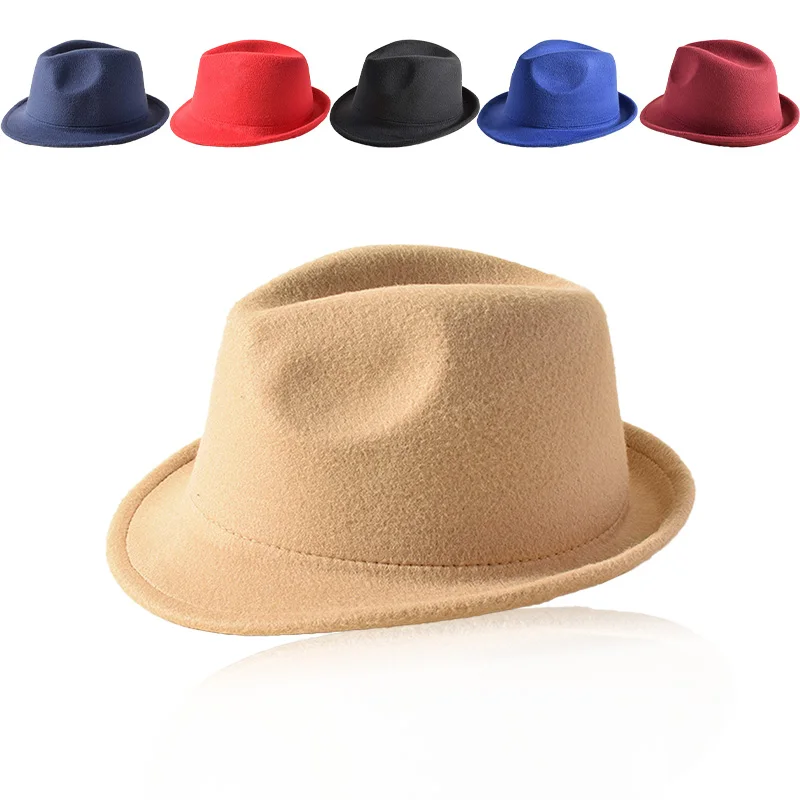 

Классическая Ретро фетровая шляпа, женская шляпа, легкая и удобная в переноске флисовая замшевая шляпа с широкими полями, верхняя шляпа