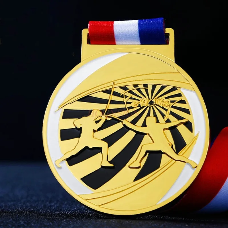 Медали для соревнований по ограждению боевые искусства золотые медали