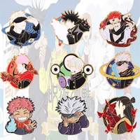 anime jujutsu kaisen brooch pins yuji itadori gojou satoru starry sky badge pins cosplay collection cartoon decor comicon gifts