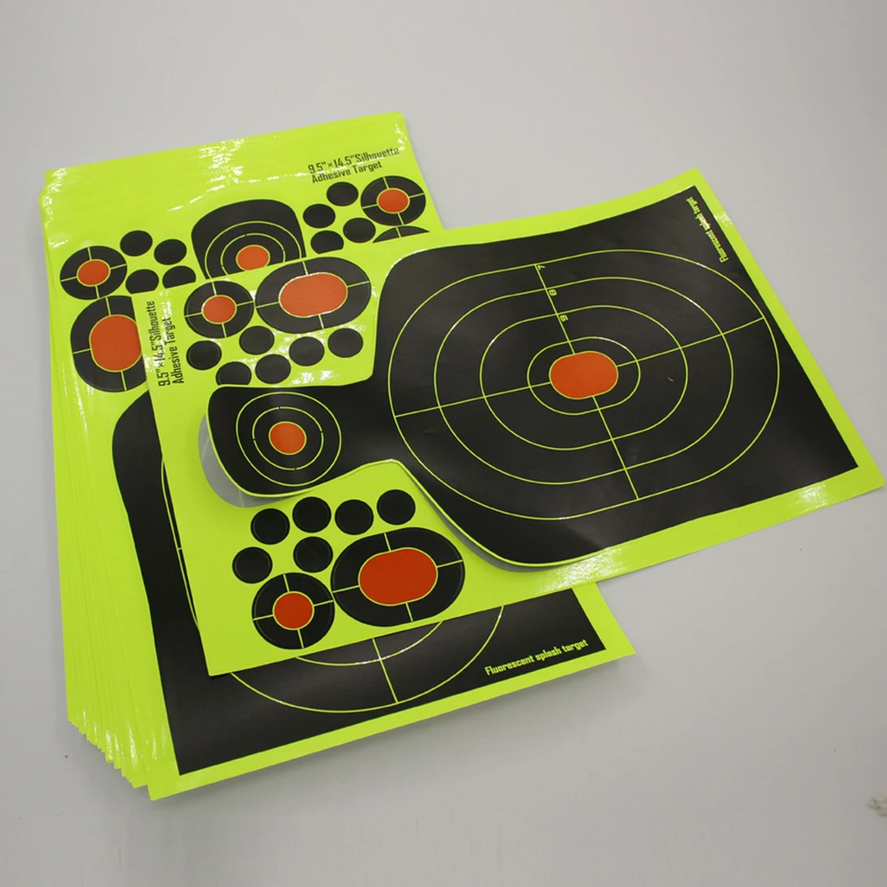 

10 шт./компл., самоклеящаяся бумага для охоты в форме человека, бумажные аксессуары для охоты и стрельбы