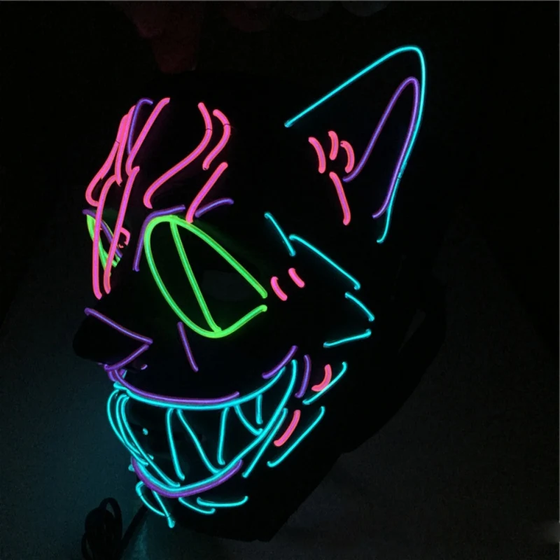 Маска на Хэллоуин светодиодный светильник Вечерние Маски маска для продувки