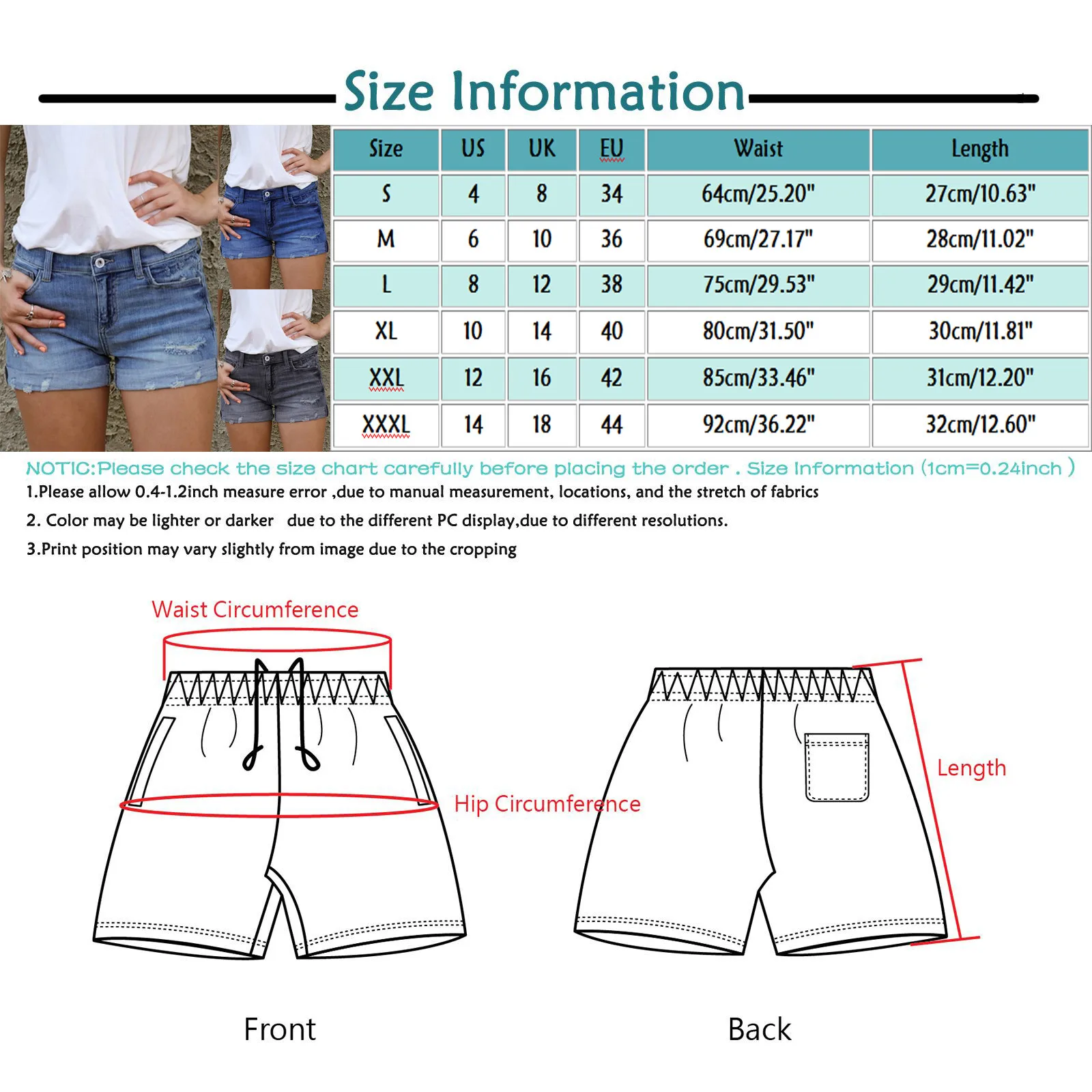 

2021 New Summer High Waist Denim Shorts Women Casual Loose Ladies Fashion Plus Size Elastic Waist Wide Leg Short Jeans Fashion