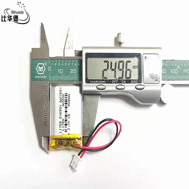 Литий-полимерная аккумуляторная батарея 3 7 в 900 мАч 902535 JST XH 2 54 мм для Mp3 наушников
