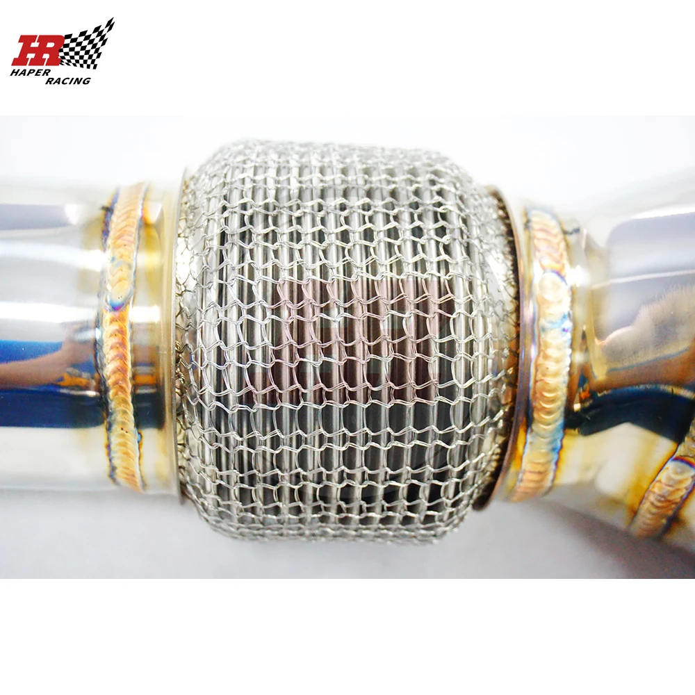 HP RACING 3 5 ''Turbo Downpipe для двигателя B48 F30 F31 F34 320i 330e 430i 530i 2.0L 2016 + 200cell catted с тепловым