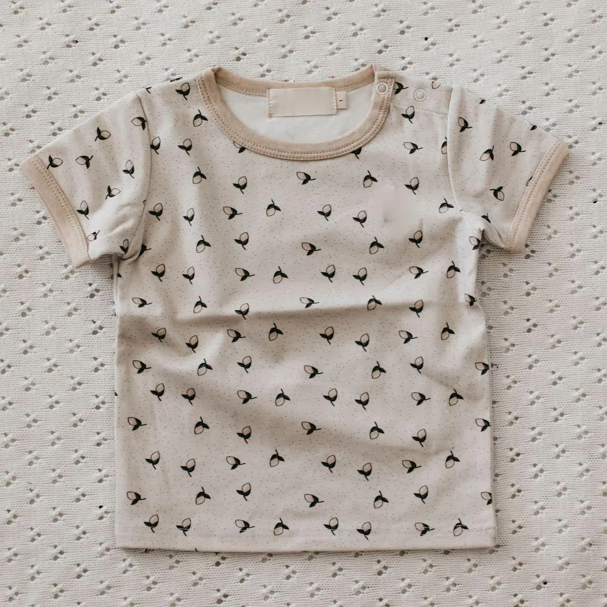 

Ins Hot Style 2021 Spring and Summer New Piper Series Soft Print Short Sleeve T-shirt