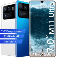 factory sales xiaom m11 ultra global version cellphone 7 0 inch screen 7200mah 32mp 64mp camera face id 16g 512g snapdragon 888