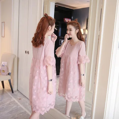 Летнее платье платья для беременных женское грудного вскармливания одежда с