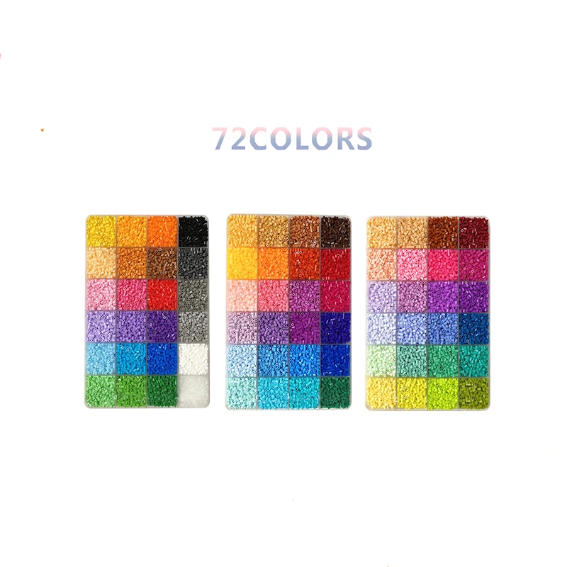 

JINLETONG 36000Pcs 48/72 Colors 2.6mm Hama beads 3D puzzle Toys for children Educational toys mini Hama beads kit