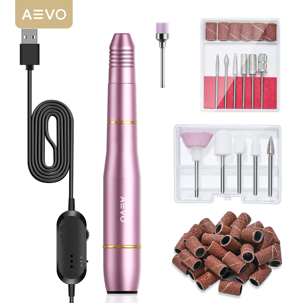 AEVO электрическая дрель для ногтей Набор маникюра шлифовальный станок машинка