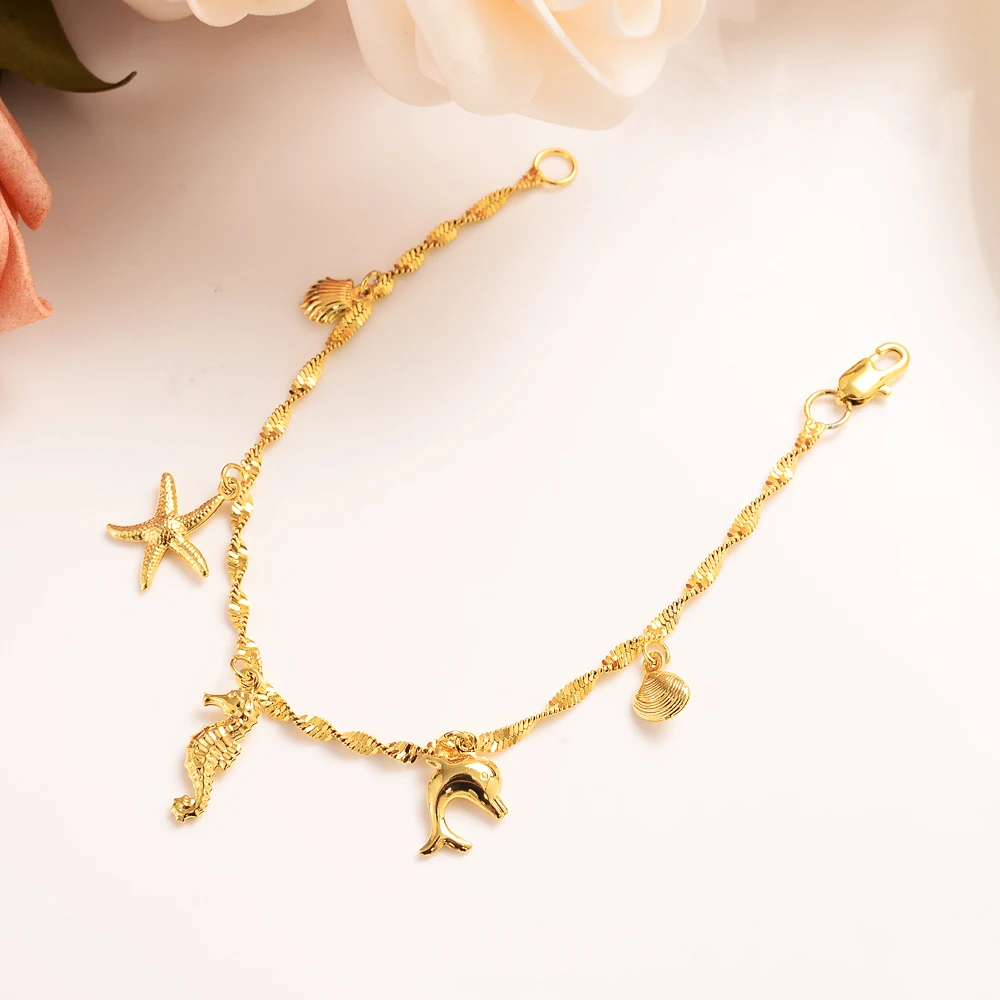 Новый браслет с подвеской в виде ракушки 21 см для женщин детей девочек цепочка