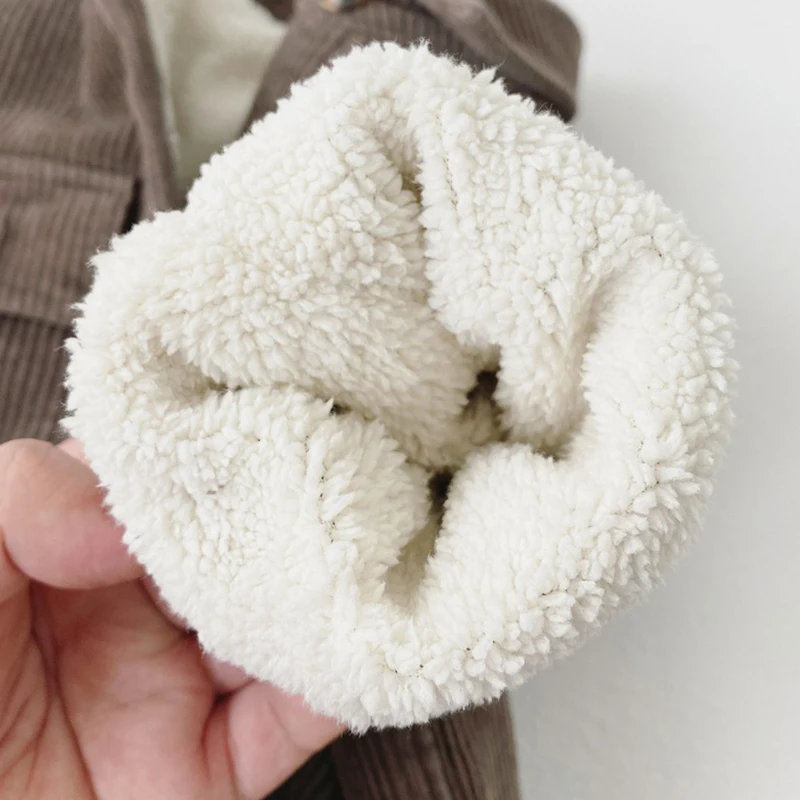 Corduroy Winter baby boy clothes warm snowsuit girl fashion onesie Outwear clothing for kids newborn |