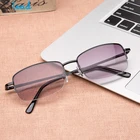 Солнцезащитные очки Zilead с полуоправой для чтения для мужчин и женщин, брендовые солнцезащитные очки с абажуром из сплава, для вождения