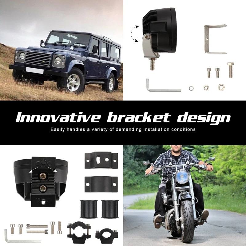 LED Motorcycle Spotlight Fog Lights 6000K Ultra-Bright Ultra-Long Range Suburban Driving Spotlights |