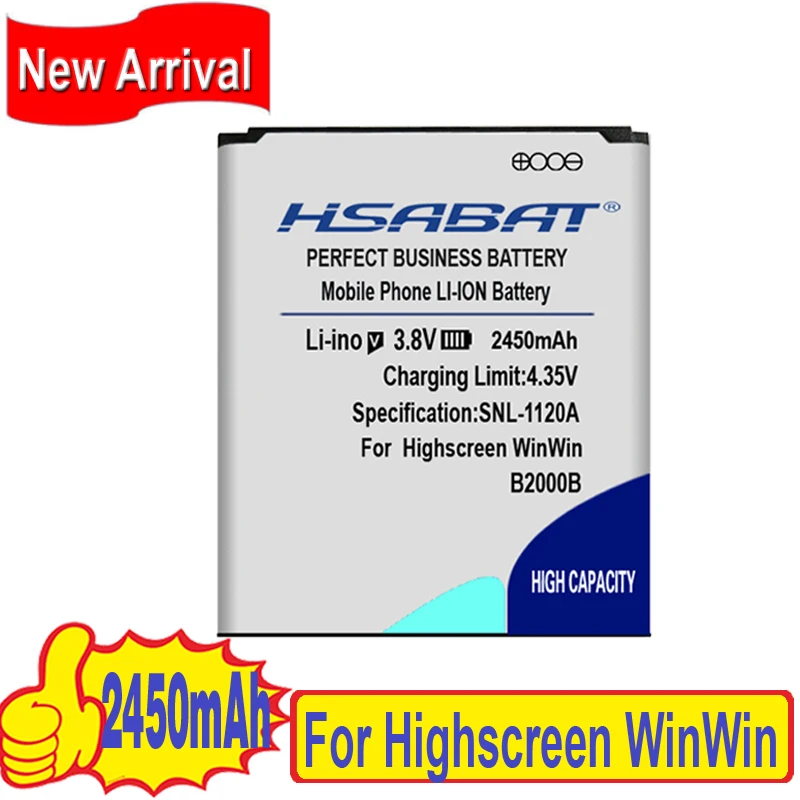 Аккумулятор 2450 мАч для Highscreen WinWin win B2000B|Аккумуляторы мобильных телефонов| |