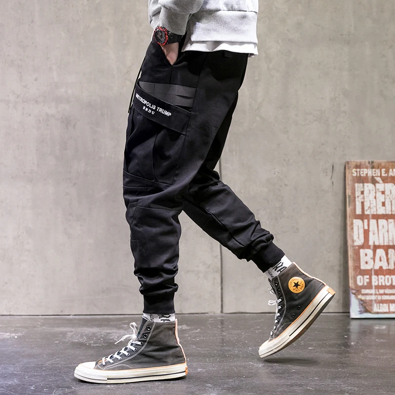 Для мужчин s брюки карго джоггеры 2021 в стиле хип-хоп Techwear мужской Японская уличная