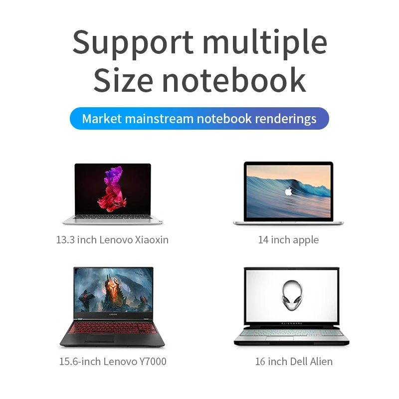 cooling base laptop cooling pad gaming laptop stand cooler six fan two usb port 2400rpm adjustable notebook stand for laptop free global shipping