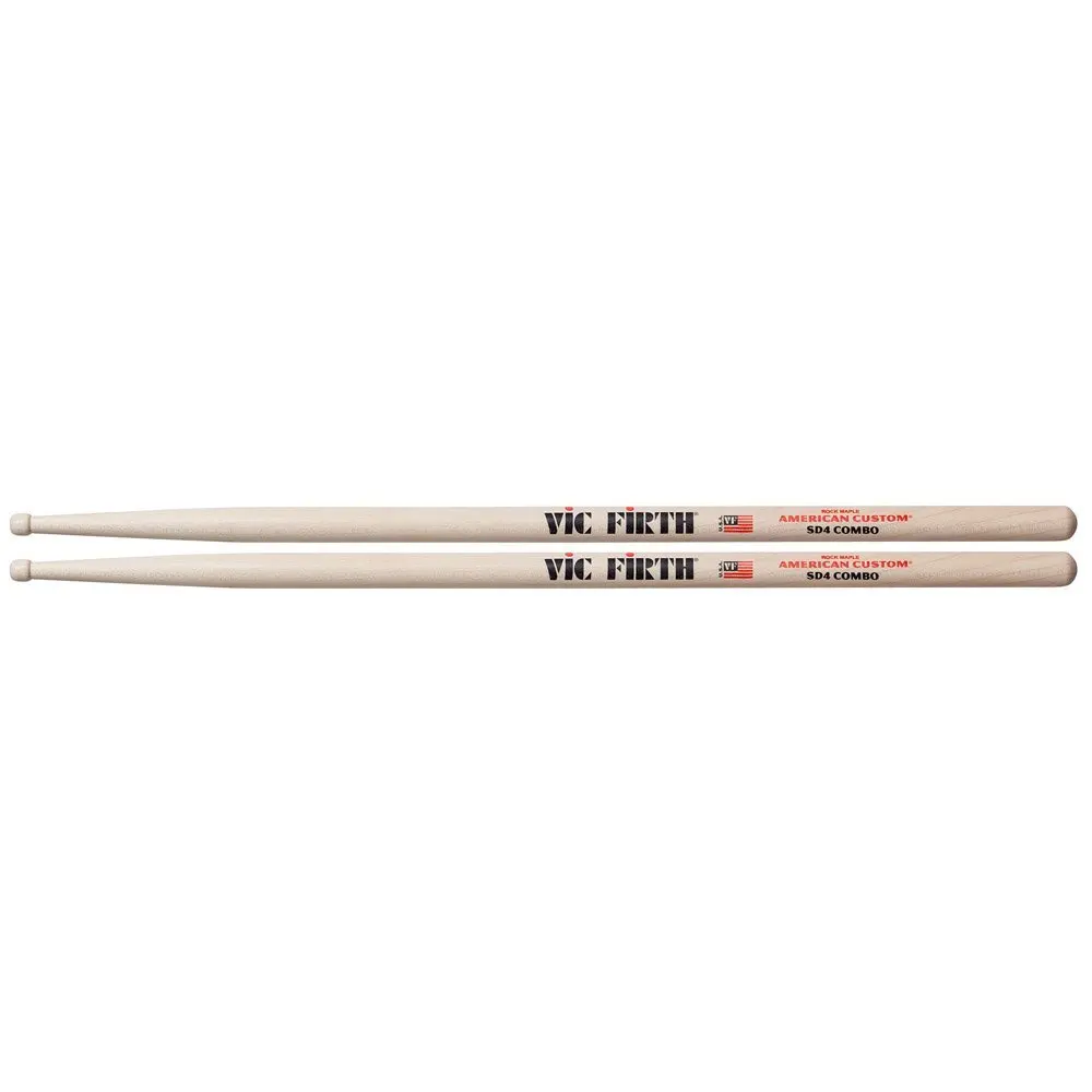 Vic Firth Американский пользовательский SD4 комбо барабанные палочки, 1/пара, бочка, кончик. Светильник для джазовой четверки или камерной музыки