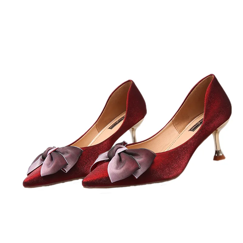 Asakuchi/женские летние модные дышащие свадебные туфли с бантом коллекция 2019 года