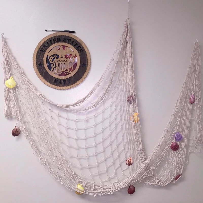 Декор для вечеринки русалка ракушка в виде рыбьей сетки поплавок настенные