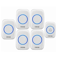 cacazi intelligent wireless doorbell waterproof 300m bell us eu uk plug smart family doorbell ring bell button battery 220v
