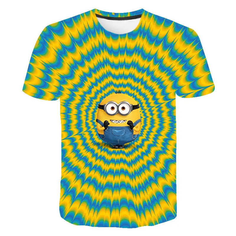 Футболка унисекс с 3D-принтом головокружение и коротким рукавом |