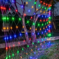led net curtain mesh fairy string light christmas eu 220v party wedding new year garland outdoor garden decoration