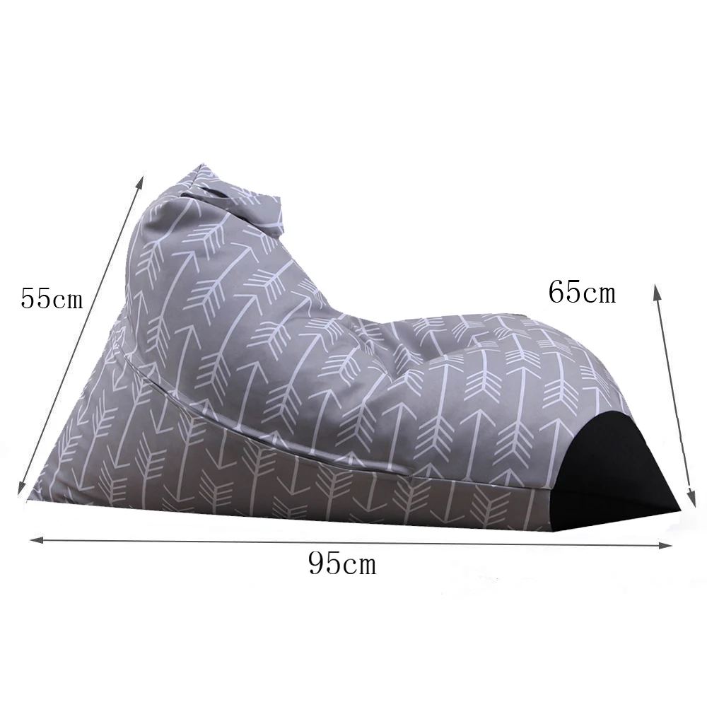 Striped bean chair plush toy storage bag home stool diamond with handle canvas clothes | Дом и сад