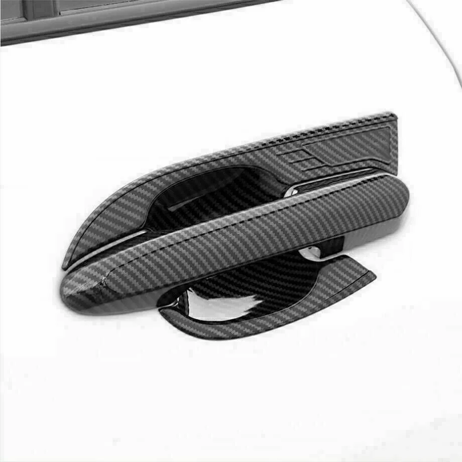 

8Pcs/Set For Toyota Highlander 2020-2021 Carbon Fiber Car Door Handle Cover Trim Styling Exterior Accessories