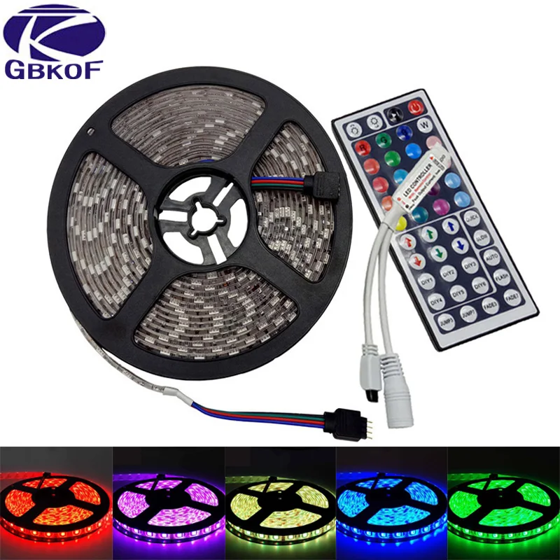 Новинка 5 м/лот RGB Светодиодная лента Водонепроницаемая IP65 не IP20 5050 SMD