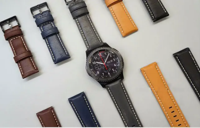 AKGLEADER ремешок для samsung Galaxy Watch 46 мм gear S3 22 мм ремешок из натуральной кожи браслет для huawei Watch GT Amazfit
