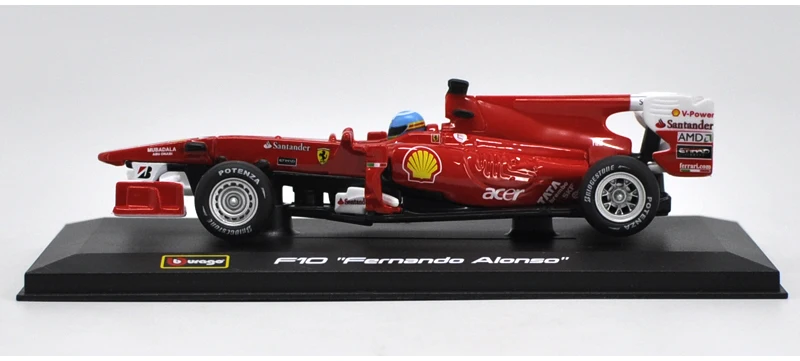 Модель гоночного автомобиля Bburago 1/32 1:32 Ferrari F1 Фернандо Алонсо No8 формула 1 литой
