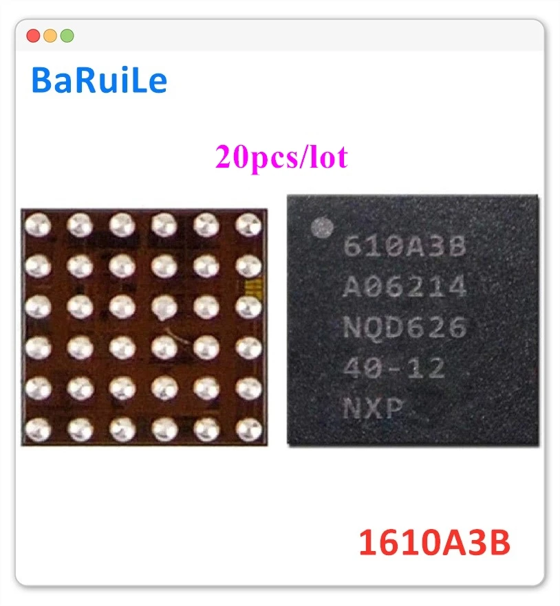 Зарядное устройство BaRuiLe 20 шт. 1610A3 610A3B 1612A1 ic для iphone 6s 6sp 7 7plus 8 8P X U2 usb чип 36