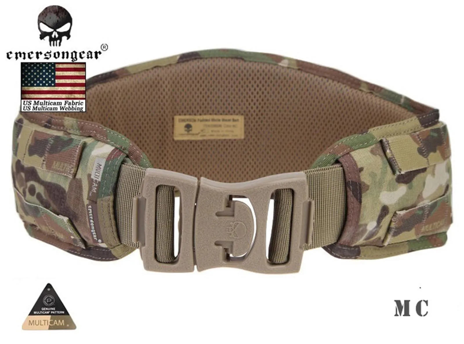 Мягкий ремень EmersonGear Molle для страйкбола боевой поясной Мультикам EM9086|molle emerson|belt