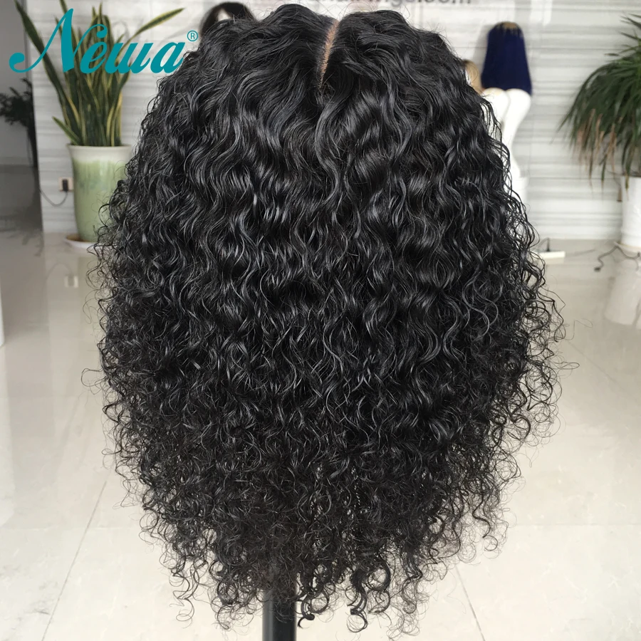 Парики из натуральных волос NYUWA, короткие волосы Remy, парики из натуральных волос для черных женщин, кудрявые бразильские парики на шнурках
