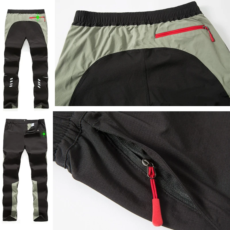 TRVLWEGO летние уличные велосипедные брюки для мужчин Серебристые тонкие дышащие