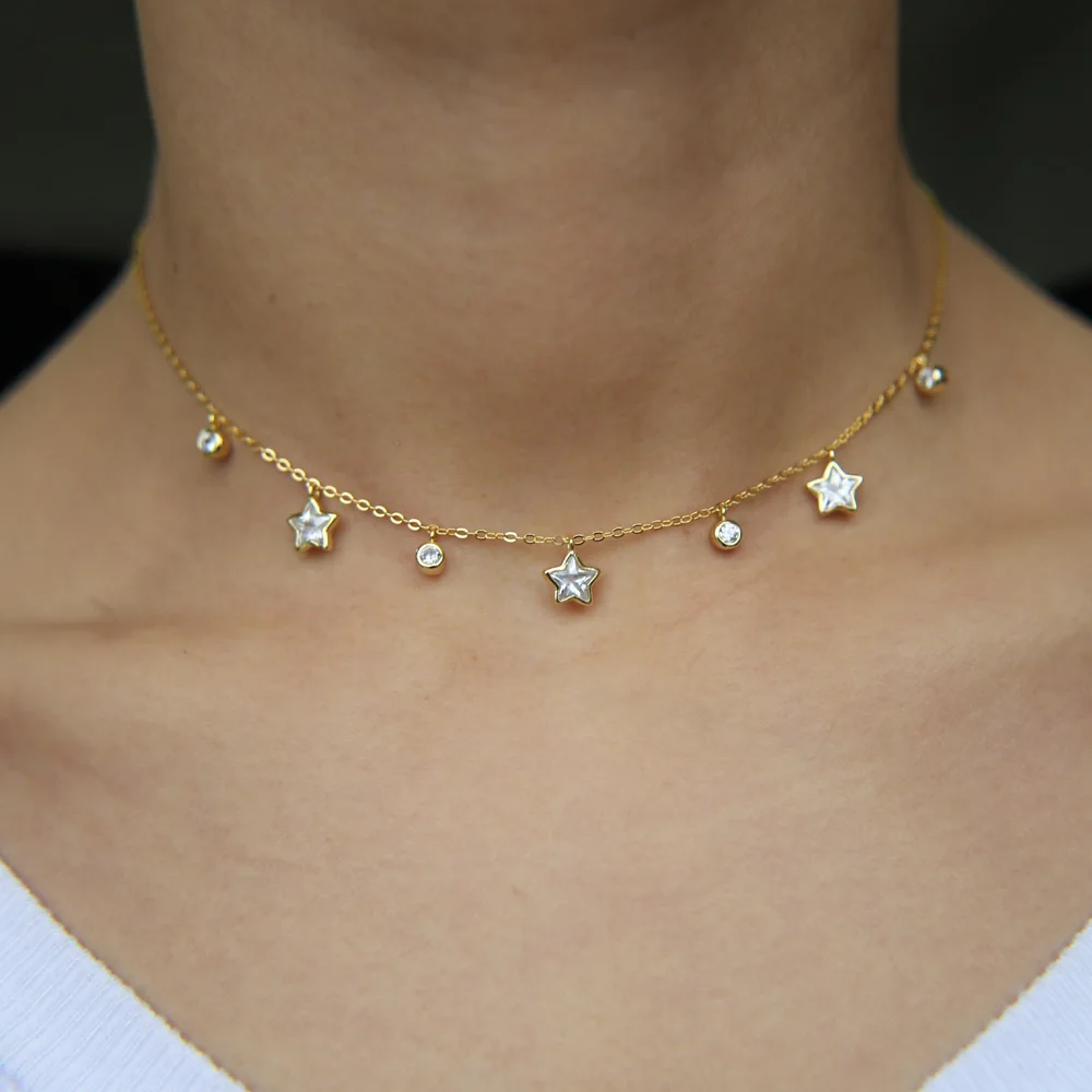 2021 круглый в Звездном стиле с проложить Ясно CZ Drop очаровательные нежные женские