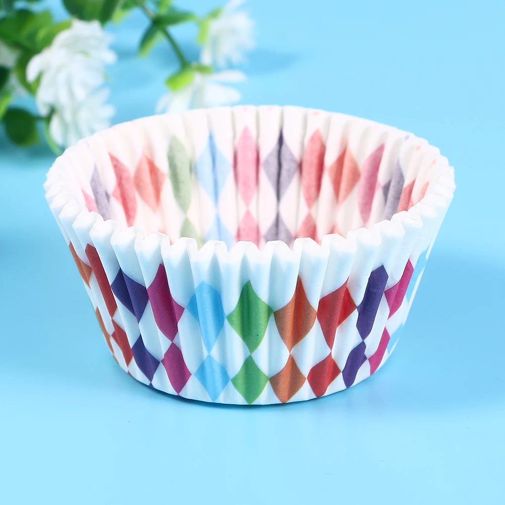 200 шт Формы для кексов плотные термостойкие круглые обертки стаканчики булочек