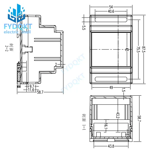 Совершенно новый DIN 35-рейку PLC 88X53X59MM инструмент для обнаружения огня материал