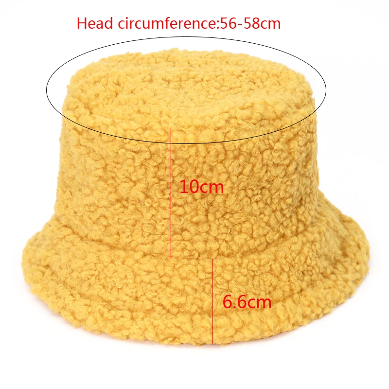 Осенне зимняя Панама из овечьей шерсти с искусственным мехом Женская Корейская