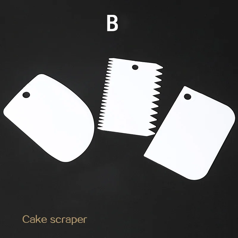3 шт./лот слайсер для теста шпатель крема торта скребок лезвие силиконовый