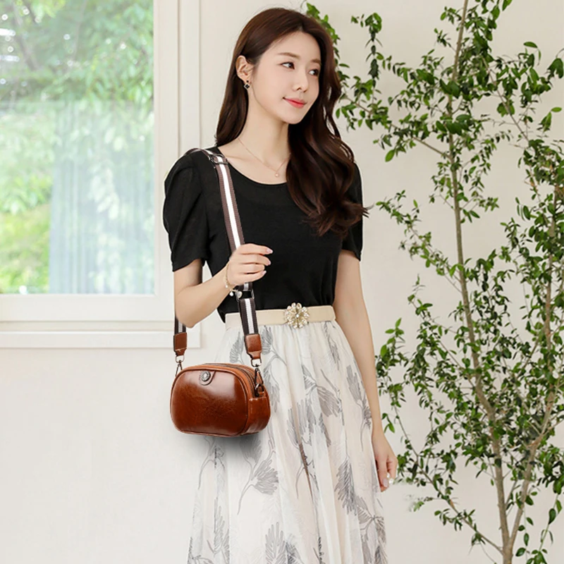 

Mini Crossbody Shoulder Bag for Women Multi Compartments Zip Pockets Anti Theft Back Zip for Everyday Small Items Essentials