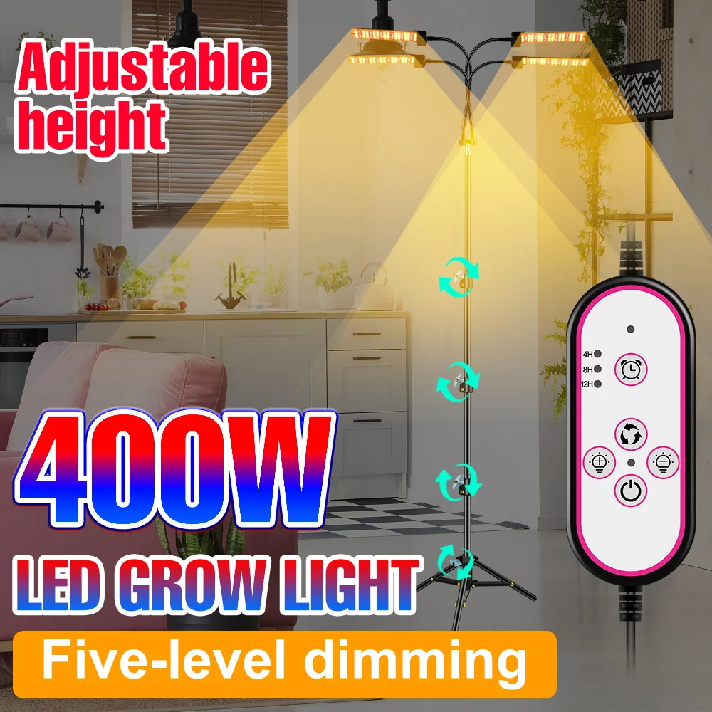 

Full Spectrum LED Plant Growth Lights Seed Phytolamp 300/400W Plants Light Timing Dimming Growth Lamp For Greenhouse Hydroponics