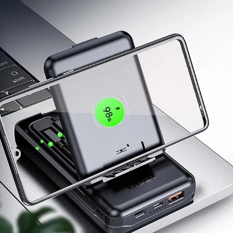 

BUDI Multi-functional Power Bank Box 7 In 1 Adapter Android To Converter Type Micro USB Type-C Bank Power C 10000mAh D0P1