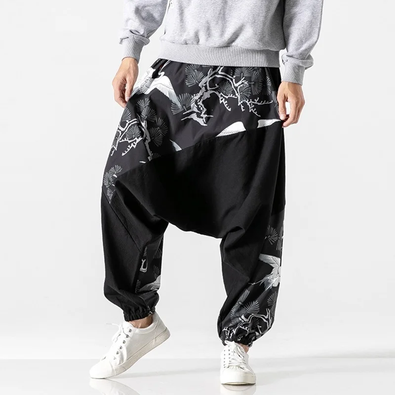 Японские брюки в стиле хип хоп Мужская городская уличная одежда рабочая для