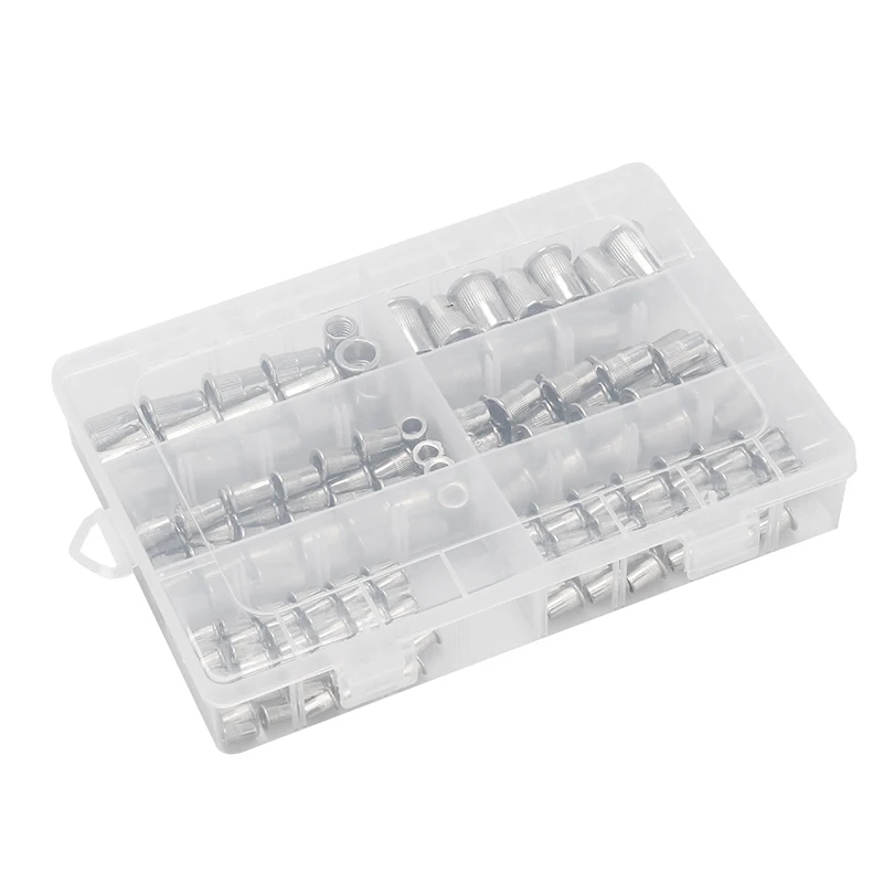 

180PCS Stainless Steel Flat Head Rivet Nuts Set M3 M4 M5 M6 M8 M10 Insert Reveting Multi Size Stainless Steel Rivet Nut Set